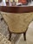 John Widdicomb Set of 8 Pristine Klismos Dining Room Chairs With Gold Satin Damask For Sale - Image 9 of 12