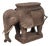 Large Vintage Bohemian Wicker Elephant Plant Stand For Sale