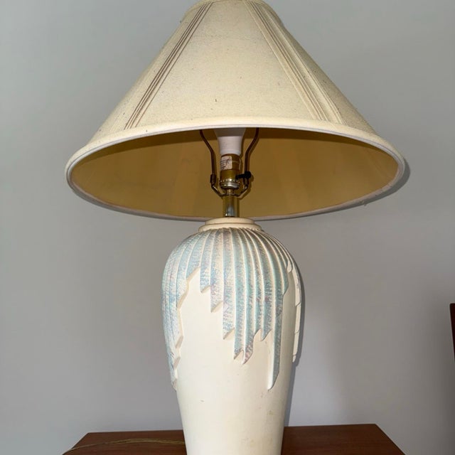 Elevate your interior with this striking, statement-making postmodern table lamp base by Elite, incised and dated 1995....
