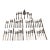 Vera Wang Cutlery and Host and Serving Set in 18/10 Stainless Steel - 47-pcs with 10 boxes For Sale