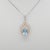 2.9Ct Aquamarine Pendant With Natural Diamond Accents: Solid 14k Gold, 11x9m For Sale - Image 4 of 7