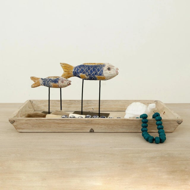 Contemporary Off-White Wash Reclaimed Wood Tray For Sale In Los Angeles - Image 6 of 7