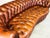1990s Henredon Chesterfield Crescent Sofa, Brown Leather, Tufted For Sale In Philadelphia - Image 6 of 9
