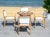 Wood Outdoor 35.4-Inch Diameter Round Table Dining Set in Natural - 5 Pieces For Sale - Image 7 of 9