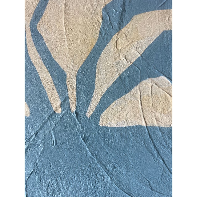 Contemporary abstract botanical painting on canvas. Framed in a gold locally made frame Unframed painting: 11" x 14"...