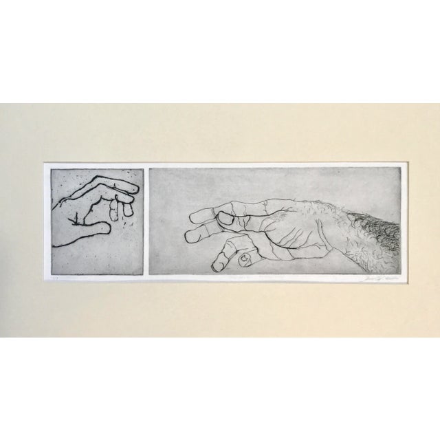 Vintage Original Signed Etching “Two Hands” titled lower center and noted artists proof. The signature is indistinct but...