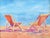 Nautical Nautical Beach Folding Chairs Painting Including the Antiqued Gold Wood Frame For Sale - Image 3 of 5