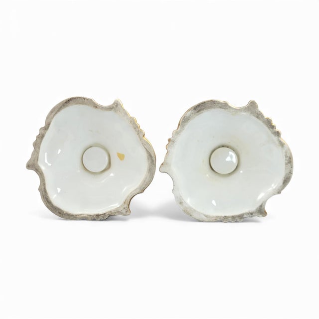 Ceramic Rococo Porcelain Candlesticks from Derby, 1830, Set of 2 For Sale - Image 7 of 12