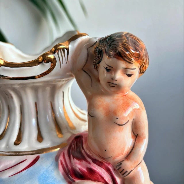 1950s Vintage Ceramic Vase from Capodimonte, 1950s For Sale - Image 5 of 13