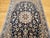 Vintage Nain Area Rug, Hand-Knotted Wool & Silk, Floral Pattern, 4x6, Navy & Ivory For Sale - Image 12 of 18