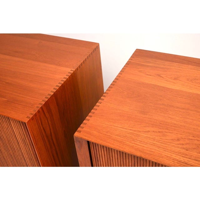 Brown Vintage Danish Teak Cabinets by Peter Hvidt and Orla Molgaard Nielsen for Søborg Møbelfabrik, 1960s, Set of 2 For Sale - Image 8 of 11
