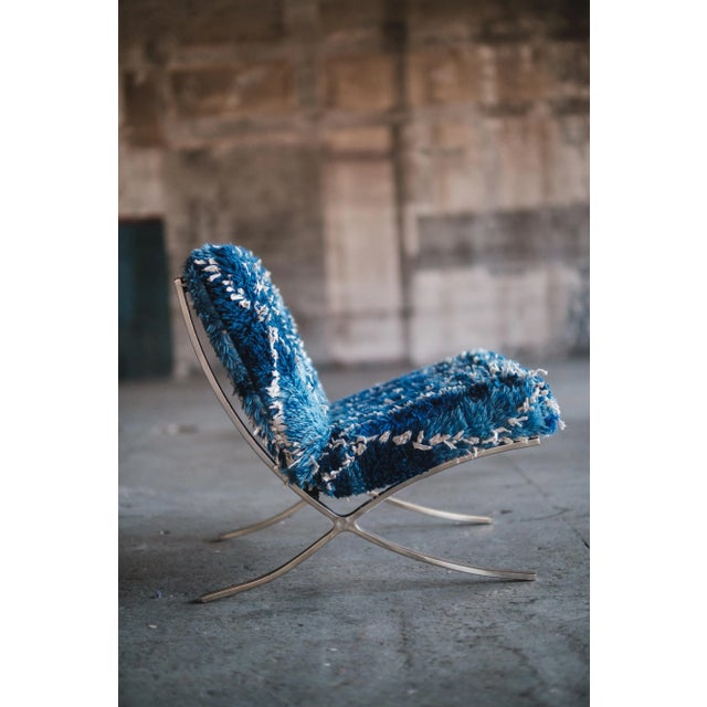 Moroccan Barcelona Style Lounge Chair For Sale - Image 3 of 8