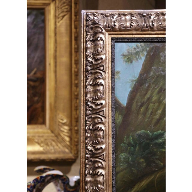 Green Mid-Century French Oil Painting of Saint Rose of Lima With Cherubs For Sale - Image 8 of 10