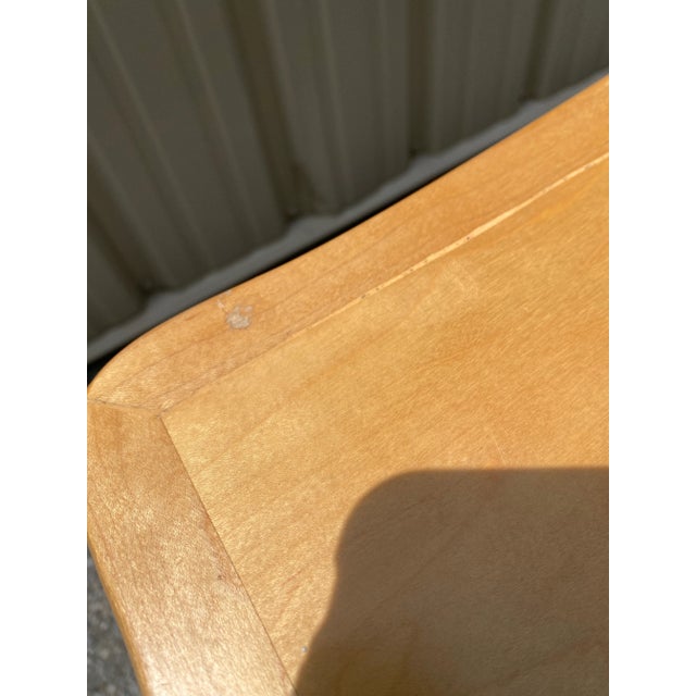 Wood Late 20th Century Modern Squiggle Leg Console Sofa Table With Wooden Top For Sale - Image 7 of 13