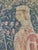 Vintage French Hand-Printed Medieval Design Noble Amazon Tapestry, 1960s For Sale - Image 16 of 18