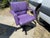 1990s Mario Bellini Vitra Figura Post Modern Purple Leather Desk Chair For Sale - Image 11 of 12