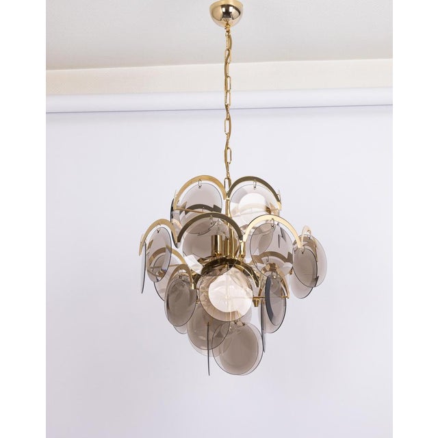 A stunning five-tier chandelier by vistosi, italy, manufactured in, circa 1960-1969 high quality and in very good...