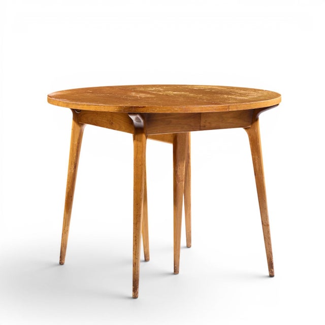 Bertha Schaefer for Singer and Sons Mid Century Walnut Dining Table With 4 Leaves For Sale In Chicago - Image 6 of 18