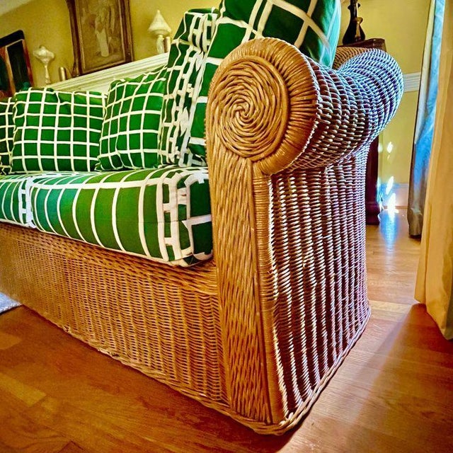 Henry Link Rattan Sofa and Ottoman Chairish