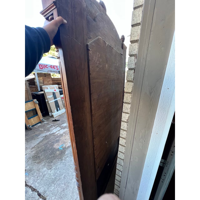 French 19th Century Louis XIII Walnut Château Wall Mirror For Sale - Image 12 of 12