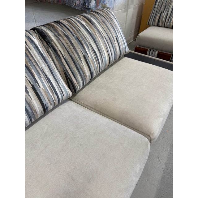 White 1960’s Adrian Pearsall Sectional Sofa Set with Matching Cocktail Table For Sale - Image 8 of 18