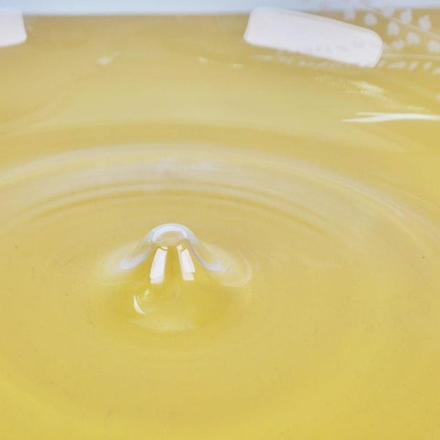 Large Murano Glass Centerpiece with Engraved Decor by Carlo Moretti For Sale - Image 7 of 10