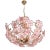 Murano Chandelier Full of Pink Flowers, 1980s For Sale