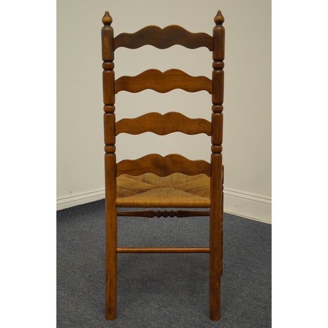 Tell City Ladderback Dining Side Chair W. Rush Seat Andover Finish