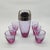 Set with Conctail Shaker and 6 Glasses in Pink Cracle Glass. It is made of Alexandrite and has the particularity of...
