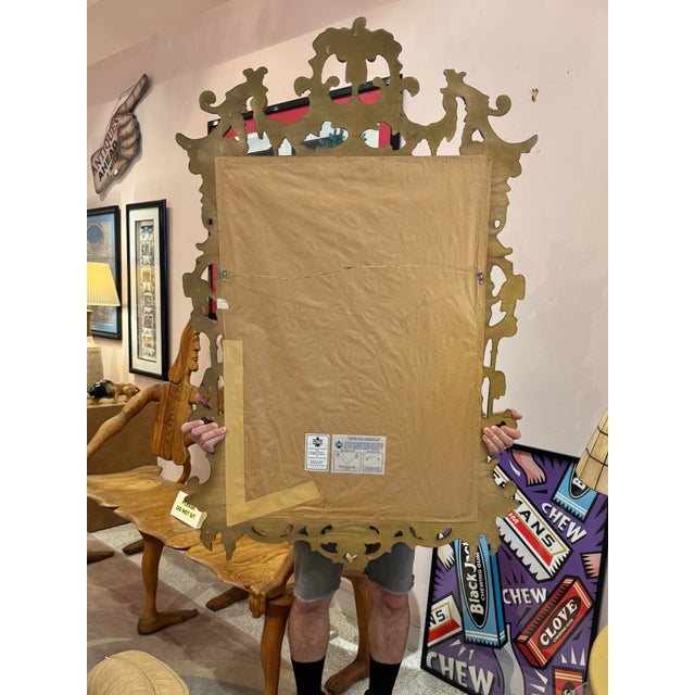 Vintage Large Rococo Giltwood Style Mirror by Vanguard Studios For Sale - Image 12 of 12