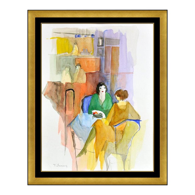 Late 20th Century Evening Chat, Itzchak Tarkay For Sale