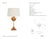 Julie Neill by Visual Comfort Signature Alberto 17" Cordless Accent Lamp in Antique Gold Leaf with Linen Shade Designer:...
