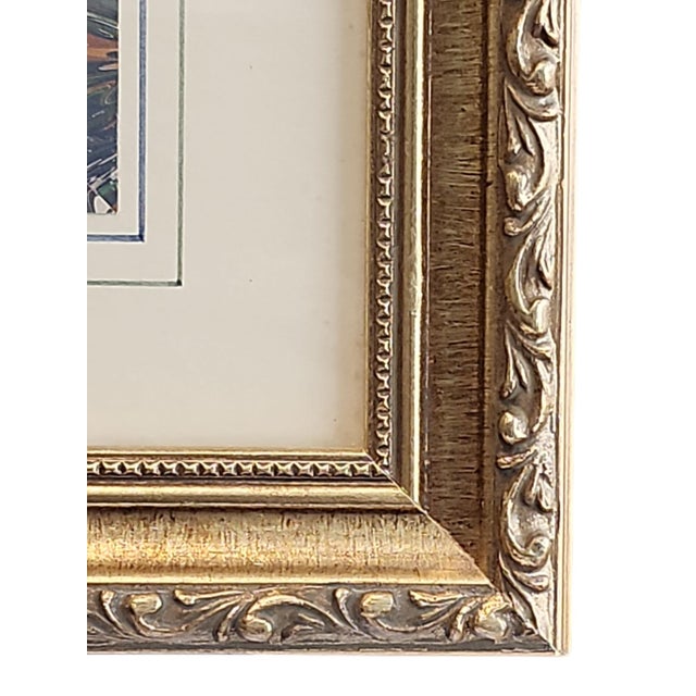 Stunning Jean Louis Prevost 9th century botanical print, "Asters, Sunflower, and White Mallow", custom framed in excellent...