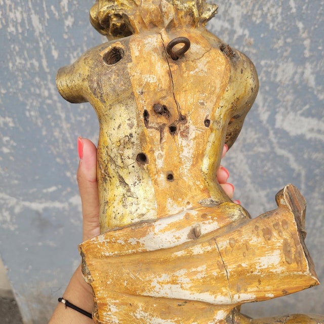 Putto Figure, 17th-18th Century, Gilded Wood For Sale - Image 14 of 15