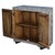 1990s 1990s Farmhouse Style Distressed Gray 2-Door Carved Wood Cabinet For Sale - Image 5 of 7