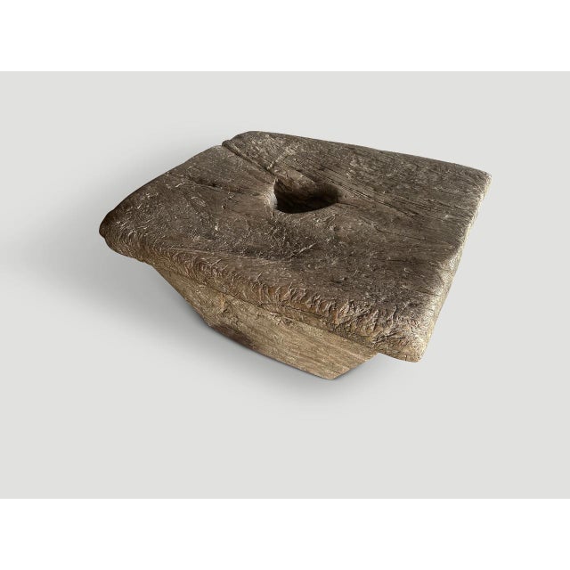 1920s Ancient Wood Coffee Table Curated By Andrianna Shamaris For Sale - Image 4 of 6