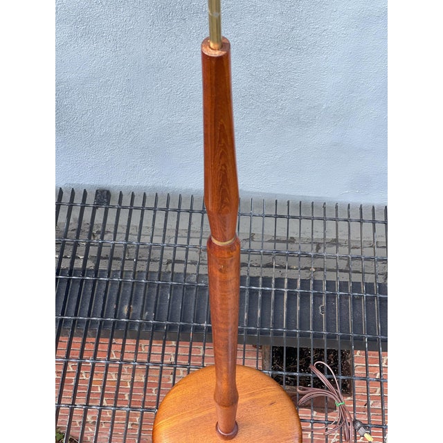 Wood Danish Mid Century Floor Lamp For Sale - Image 7 of 7