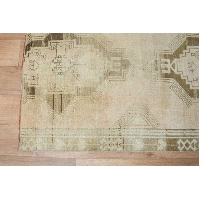 Textile 1970s Vintage Handmade Wool Cotton Turkish Beige Runner Rug For Sale - Image 7 of 11