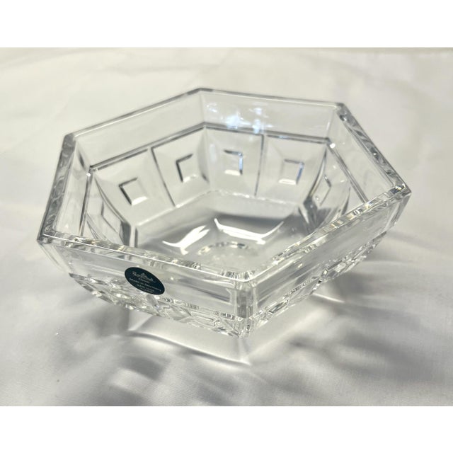 Vintage Rosenthal Classic Made in Germany Crystal "Domus" Hexagon Bowl - "New in Box" For Sale - Image 10 of 12