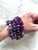 Amethyst and Sterling Silver Hand Knotted Beaded Necklace For Sale - Image 4 of 5