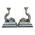 Vintage Regency Cast Dolphin Candlesticks - A Pair For Sale