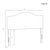 Twin Camelback Headboard in Velvet Ink For Sale In Chicago - Image 6 of 6
