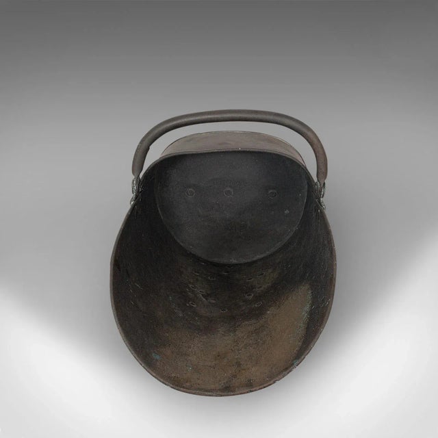 Bronze 1870s Antique Helmet Scuttle EnglishCoal Bucket For Sale - Image 8 of 11