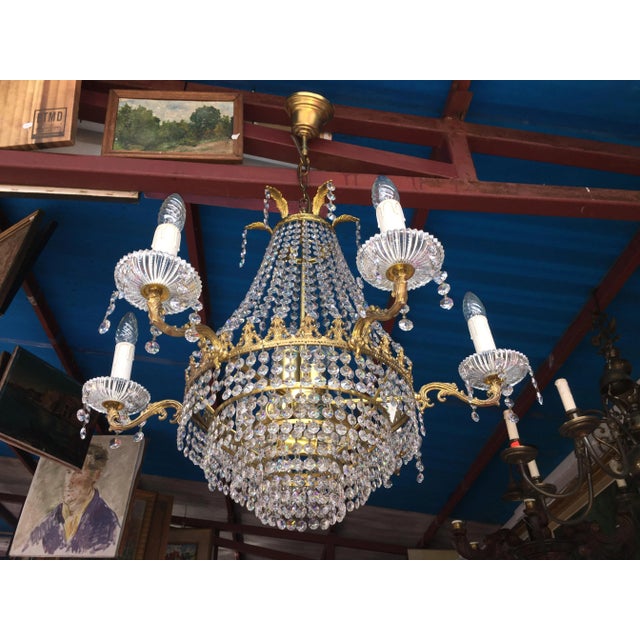 Crystal Chandelier, 1960s For Sale - Image 10 of 15