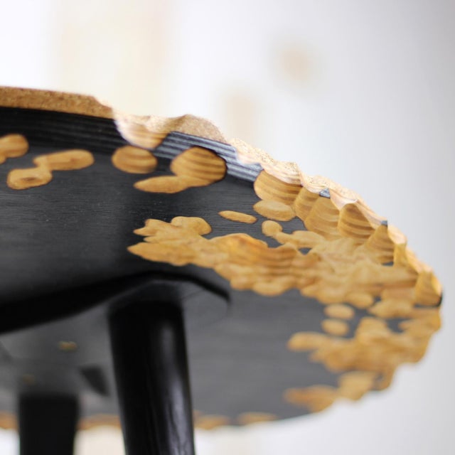 The Moon Side Table is a hand-crafted wood and cork sculptural piece from the Erosion Collection by Gabor Gobi, built from...