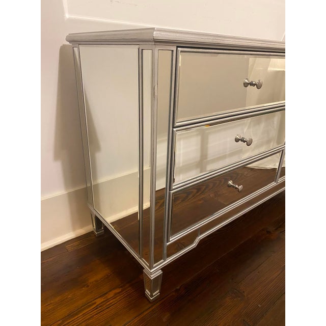 Late 20th Century Late 20th Century Hollywood Regency Mirrored Chest of Drawers For Sale - Image 5 of 10