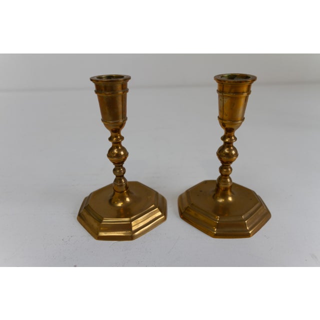 Antique Danish Brass Candlesticks, 1890s, Set of 5 For Sale - Image 9 of 17