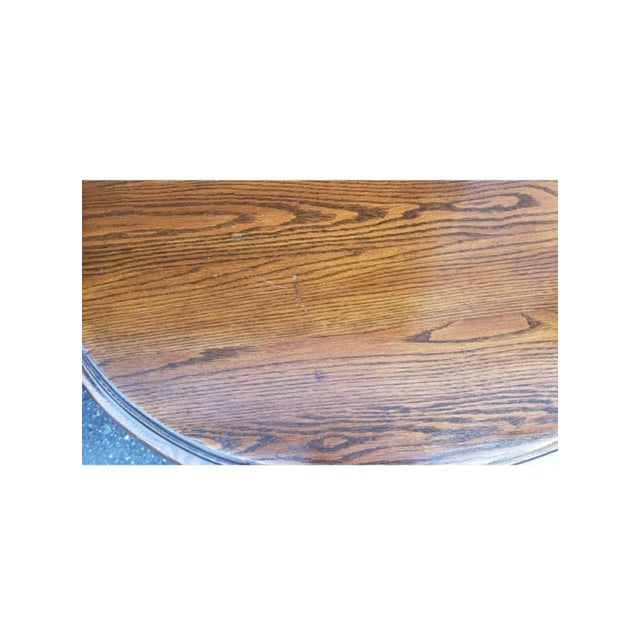 Harden Solid Oak Single Drawer Oval Side Table For Sale - Image 9 of 11