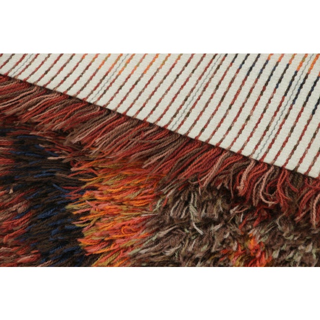 Textile Vintage Swedish Rya Runner With Multicolor Abstract Pattern - Rug & Kilim For Sale - Image 7 of 7