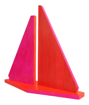 Contemporary Abstract Sailboat Sculpture